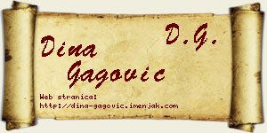 Dina Gagović vizit kartica